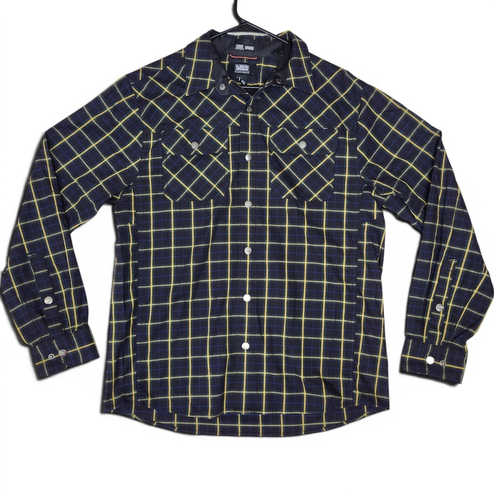 Duluth Trading Co Alaskan Hardgear Flannel Shirt  Untucked Pearl Snap Plaid M